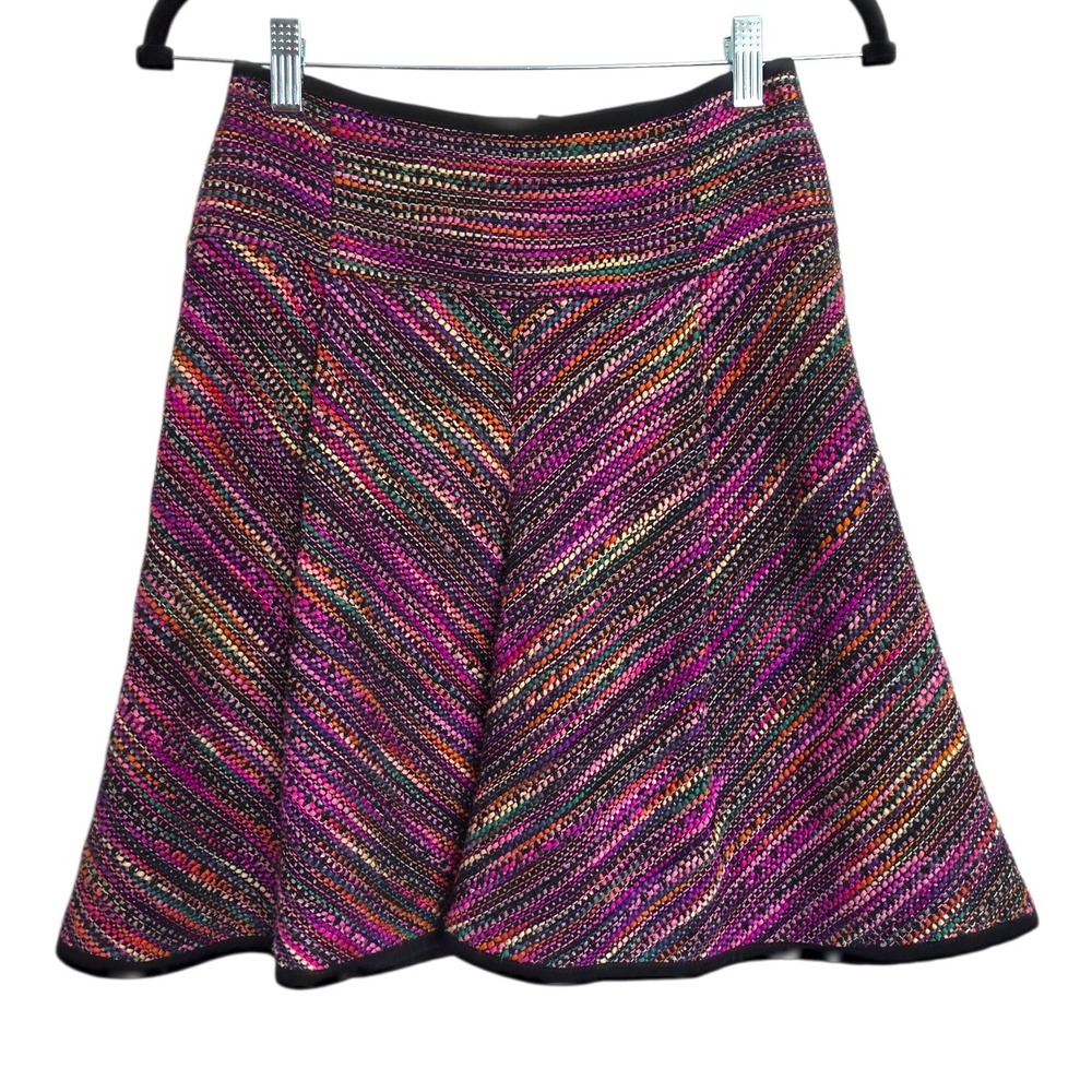 Nanette Lepore‎ Multicolour Woven Tweed Flare Mini Skirt 26" Waist XS